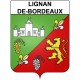 Lignan-de-Bordeaux 33 ville Stickers blason autocollant adhésif