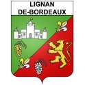 Lignan-de-Bordeaux 33 ville Stickers blason autocollant adhésif