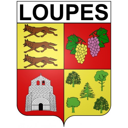 Loupes 33 ville Stickers blason autocollant adhésif