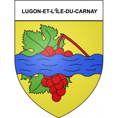 Lugon-et-l'Île-du-Carnay 33 ville Stickers blason autocollant adhésif