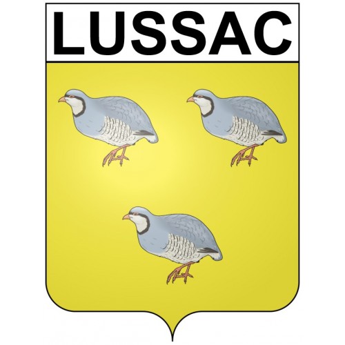 Lussac 33 ville Stickers blason autocollant adhésif