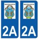 2A Ajaccio logo autocollant plaque stickers ville