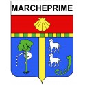Marcheprime 33 ville Stickers blason autocollant adhésif