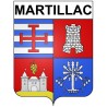 Martillac 33 ville Stickers blason autocollant adhésif