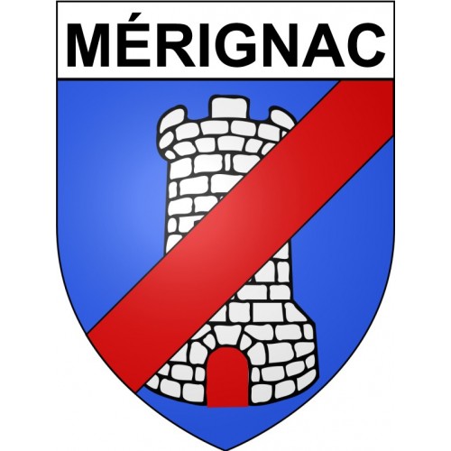 Mérignac 33 ville Stickers blason autocollant adhésif