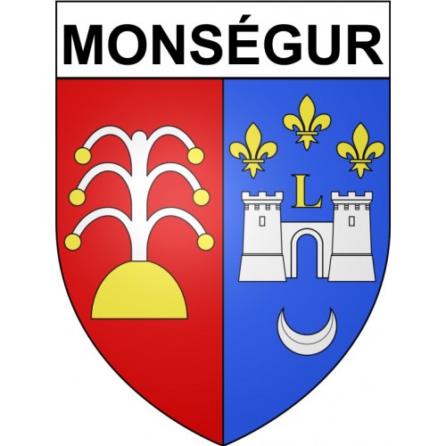 Monségur 33 ville Stickers blason autocollant adhésif