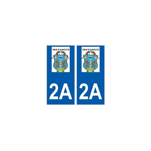 2A Ajaccio logo autocollant plaque stickers ville