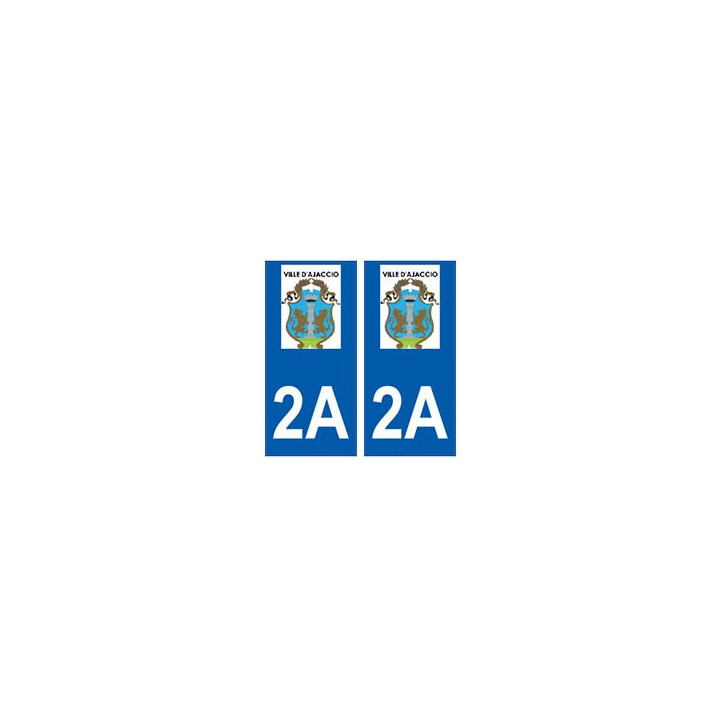 2A Ajaccio logo autocollant plaque stickers ville