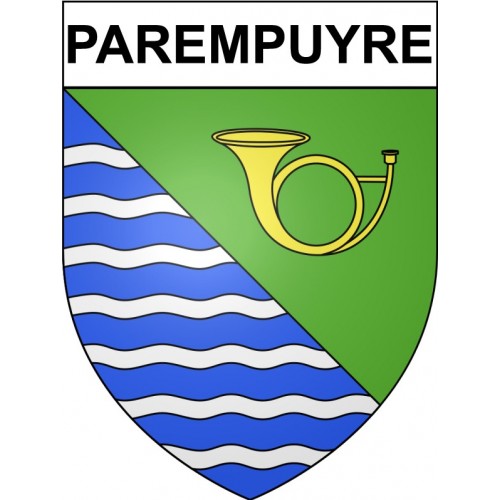 Pegatinas escudo de armas de Bazas adhesivo de la etiqueta engomada