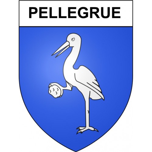 Pellegrue 33 ville Stickers blason autocollant adhésif