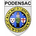 Podensac 33 ville Stickers blason autocollant adhésif