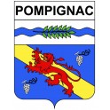 Pompignac 33 ville Stickers blason autocollant adhésif