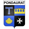 Pondaurat 33 ville Stickers blason autocollant adhésif