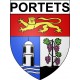 Portets 33 ville Stickers blason autocollant adhésif