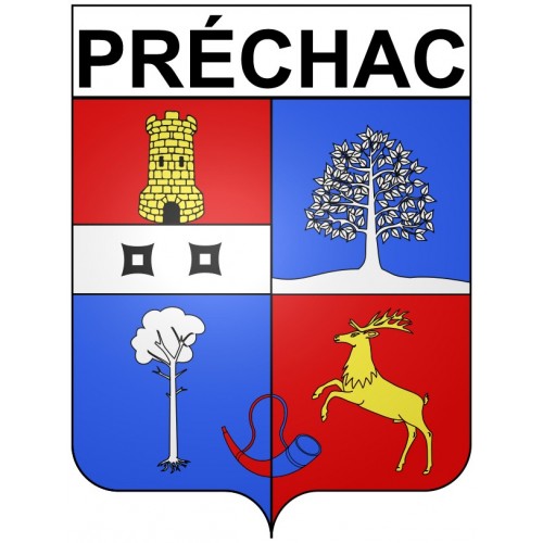 Préchac 33 ville Stickers blason autocollant adhésif