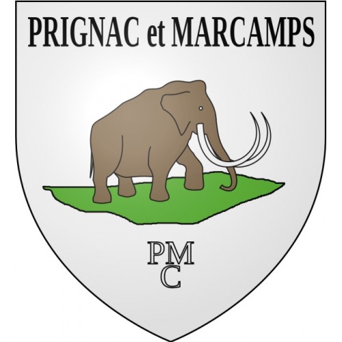 Prignac-et-Marcamps 33 ville Stickers blason autocollant adhésif