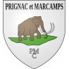 Prignac-et-Marcamps 33 ville Stickers blason autocollant adhésif