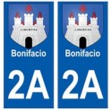 2A Bonifacio stemma adesivo piastra adesivi città