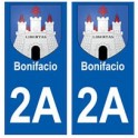 2A Bonifacio wappen aufkleber typenschild aufkleber stadt