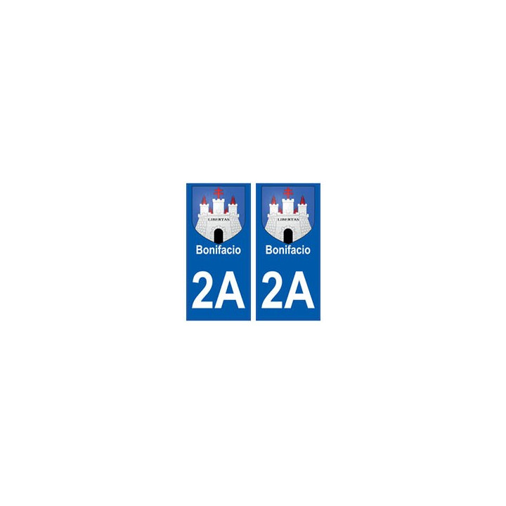 2A Bonifacio blason autocollant plaque stickers ville