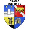 Pujols-sur-Ciron 33 ville Stickers blason autocollant adhésif