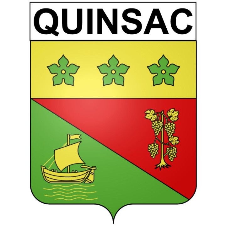 Quinsac 33 ville Stickers blason autocollant adhésif