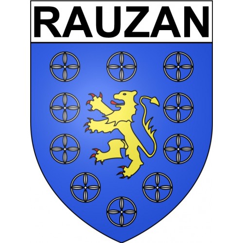 Pegatinas escudo de armas de Bazas adhesivo de la etiqueta engomada