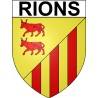 Rions 33 ville Stickers blason autocollant adhésif
