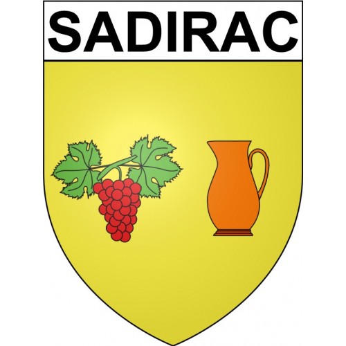 Sadirac 33 ville Stickers blason autocollant adhésif