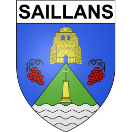 Saillans 33 ville Stickers blason autocollant adhésif