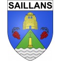 Saillans 33 ville Stickers blason autocollant adhésif