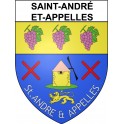 Saint-André-et-Appelles 33 ville Stickers blason autocollant adhésif