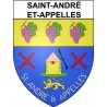 Saint-André-et-Appelles 33 ville Stickers blason autocollant adhésif