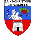 Saint-Christophe-des-Bardes 33 ville Stickers blason autocollant adhésif