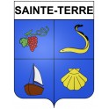 Sainte-Terre 33 ville Stickers blason autocollant adhésif