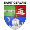 Saint-Gervais 33 ville Stickers blason autocollant adhésif