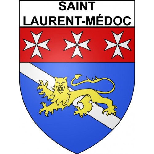 Saint-Laurent-Médoc 33 ville Stickers blason autocollant adhésif