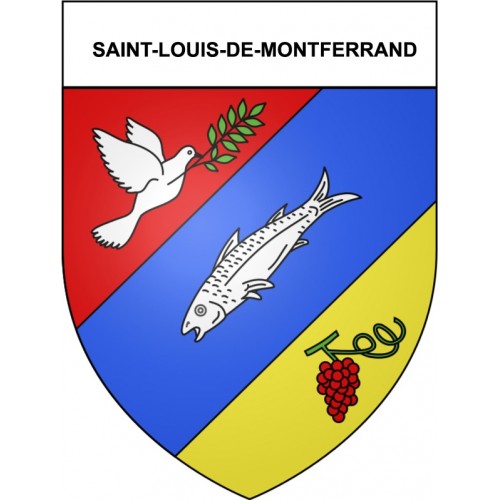 Saint-Louis-de-Montferrand 33 ville Stickers blason autocollant adhésif