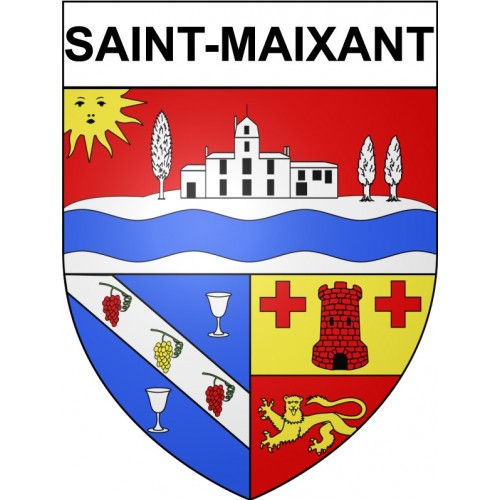 Saint-Maixant 33 ville Stickers blason autocollant adhésif