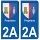 2A Propriano blason autocollant plaque stickers ville