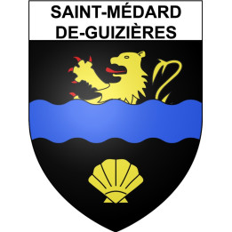 Saint-Médard-de-Guizières Sticker wappen, gelsenkirchen, augsburg, klebender aufkleber