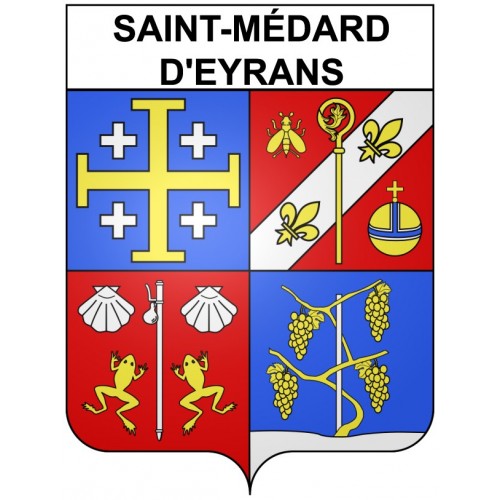 Stickers coat of arms Bazas adhesive sticker