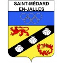 Pegatinas escudo de armas de Saint-Médard-en-Jalles adhesivo de la etiqueta engomada
