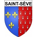 Saint-Sève 33 ville Stickers blason autocollant adhésif