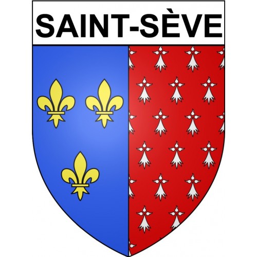 Saint-Sève 33 ville Stickers blason autocollant adhésif
