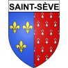 Saint-Sève 33 ville Stickers blason autocollant adhésif
