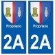 2A Propriano blason autocollant plaque stickers ville