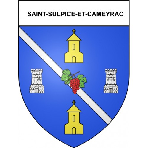 Saint-Sulpice-et-Cameyrac 33 ville Stickers blason autocollant adhésif