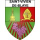 Pegatinas escudo de armas de Saint-Vivien-de-Blaye adhesivo de la etiqueta engomada