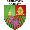 Saint-Vivien-de-Blaye 33 ville Stickers blason autocollant adhésif